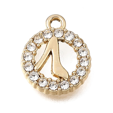 UV Plating Alloy Crystal Rhinestone Charms RB-CBAD37D-28G-1