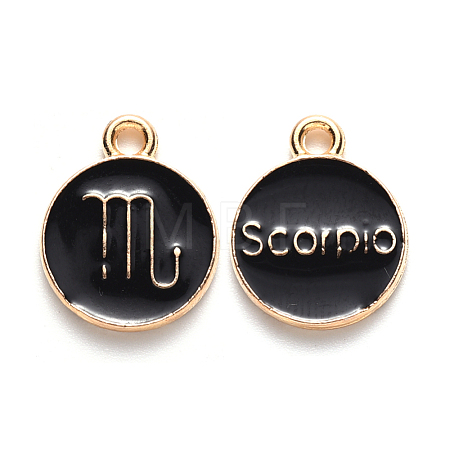 Alloy Enamel Pendants X-ENAM-S124-01A-08L-1