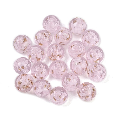 Handmade Gold Sand Lampwork Beads LAMP-H069-03D-1