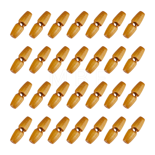 Unicraftale 50Pcs 1-Hole Wood Buttons BUTT-UN0001-27B-1