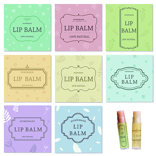 80Pcs 8 Style Custom Lip Balm DIY Label Sticker DIY-CP0007-95H-1