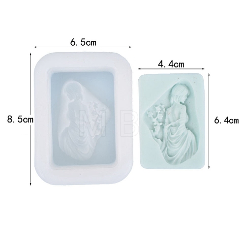 Embossed Art DIY Food Grade Silicone Statue Fondant Mold PW-WG92243-01-1