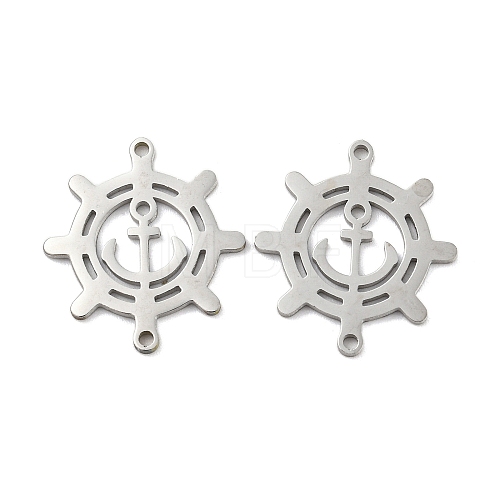 304 Stainless Steel Connector Charms STAS-P344-07P-1