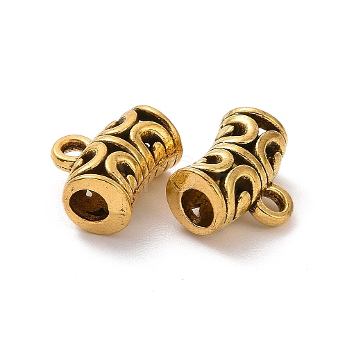 Tibetan Style Alloy Tube Bails FIND-H038-54AG-1