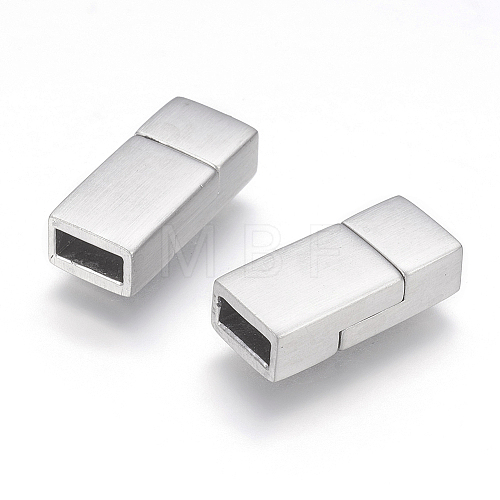 304 Stainless Steel Magnetic Clasps with Glue-in Ends X-STAS-G143-94A-1