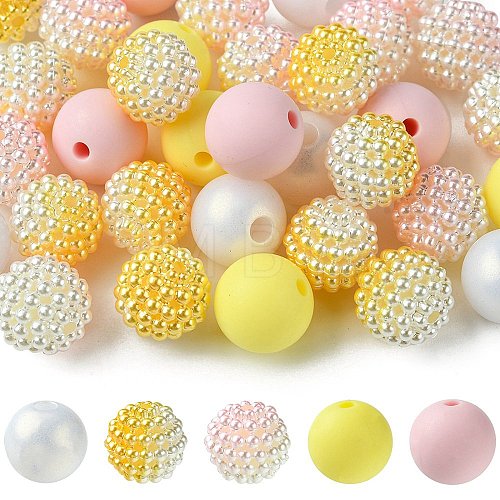 DIY Round Silicone & Acrylic & Berry Beads Making Findings Kits DIY-FS0006-26B-1