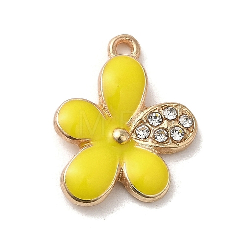 Flower Alloy Enamel Pendants ENAM-A007-02KCG-04-1