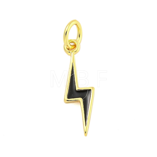 Rack Plating Brass Enamel Pendants KK-U021-16B-G-1