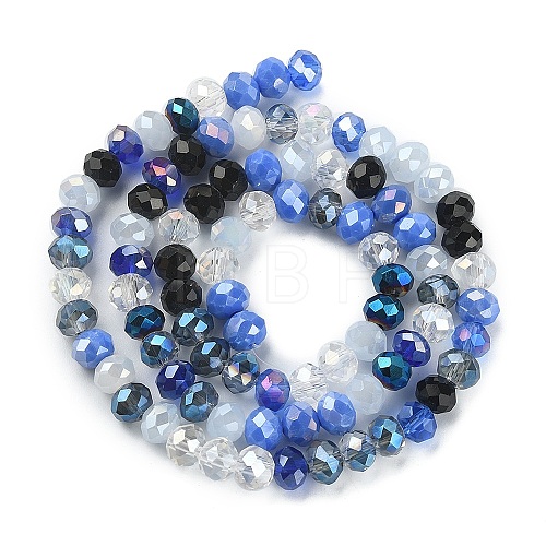 Electroplate Glass Beads Strands EGLA-YW0002-D02-1
