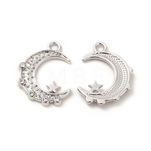 Rack Plating Alloy Rhinestone Pendants FIND-C018-02P-1