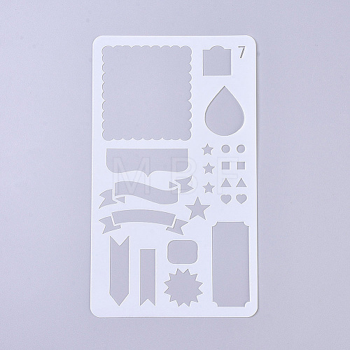 Plastic Reusable Drawing Painting Stencils Templates DIY-G027-F07-1