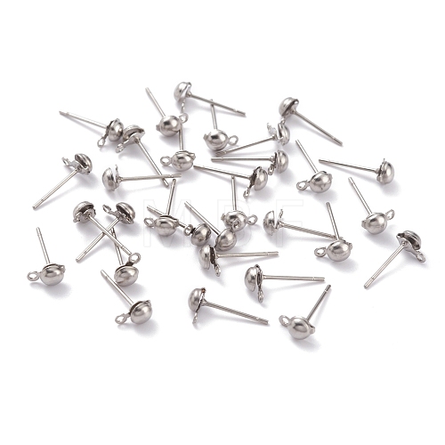 304 Stainless Steel Earring Finding STAS-J031-11-1