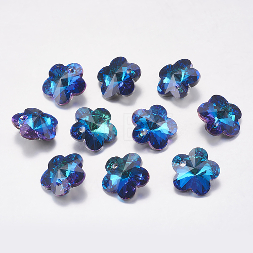 Faceted Glass Rhinestone Charms RGLA-F055-8x8-001BB-1