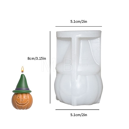 Halloween Hat Evil Pumpkin Aromatherapy Candle Silicone Mold PW-WG8B2BA-02-1