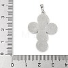 Brass Pave Natural White Shell Pendants KK-S522-01D-P-3