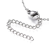 Brass Micro Pave Clear Cubic Zirconia Pendant Necklaces NJEW-R256-10-5