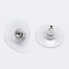 Anti-Tarnish Rhodium Plated 925 Sterling Silver Ear Nuts STER-K167-038P-1