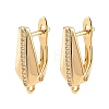 SHEGRACE Brass Micro Pave Cubic Zirconia Hoop Earring Findings XGRQ79873-950G-1