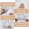 CREATCABIN 4 Sheets 4 Styles Plant PVC Self Adhesive Decorative Stickers DIY-CN0002-97-5