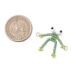 Glass Seed Beaded Links Connector Charms PALLOY-MZ01229-2