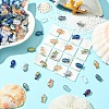 100Pcs Electroplate Transparent Glass Beads EGLA-YW0005-28A-4