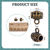 210Pcs Tibetan Style Alloy Tube Bails TIBE-PH0002-62AB-2