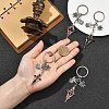 5Pcs Alloy Rhinestone Keychains KEYC-YW00288-01-4