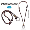 1Pc Men Adjustable Cowhide Pendant Necklaces NJEW-GF0001-21-2