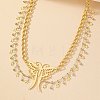 Alloy Double Layer Butterfly Tassel Sexy Waist Chains WG4FFDE-01-2