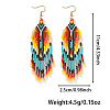Bohemian Handmade Glass Seed Beads Dangle Earrings JC6992-4