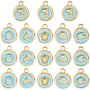 18Pcs 6Styles 304 Stainless Steel Pendants STAS-BBC0010-35B-7