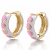 Brass Huggie Hoop Earrings EJEW-S209-05-2