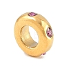 304 Stainless Steel Rhinestone European Beads RB-CBA362B-01K-2