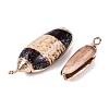Electroplate Natural Spiral Shell Pendants SSHEL-Q100-48G-2