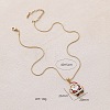 304 Stainless Steel Enamel Red Christmas Santa Claus Pendant Necklaces RP2300-5