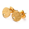 Ion Plating(IP) 304 Stainless Steel Stud Earring Findings LS-STAS-O144-01A-G-2