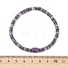 Non-magnetic Synthetic Hematite & Natural Gemstone Beads Stretch Bracelets for Women Men BJEW-JB13808-5