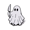 Halloween Ghost with Knife Zinc Alloy Enamel Pin Brooches JEWB-Q044-02A-1