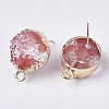 Druzy Resin Stud Earring Loops X-RESI-S383-028D-1