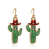 Alloy Enamel Dangle Earrings FS-WG66691-04-1