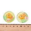 Ocean Theme Flat Round Resin Cabochons CRES-T025-02H-3