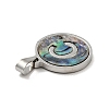 304 Stainless Steel with Paua Shell Pendants STAS-G268-02C-P-3