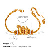 304 Stainless Steel & Cubic Zirconia Link Bracelets WG7FB07-03-1