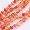 Two Tone Natural White Jade Bead Strands X-G-R165-8mm-06-1