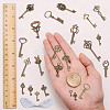 Skeleton Key & Wing Charm Bracelet DIY Making Kit DIY-SC0017-43-3