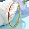 304 Stainless Steel Rhinestone Bangles for Women BJEW-Z092-06G-2