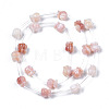 Natural Pink Shell Beads Strands SSHEL-S278-127-2
