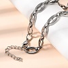 304 Stainless Steel Coffee Bean Chain Bracelet & Necklace Jewelry Sets SJEW-L199-19P-3