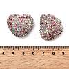 Sparkling Acrylic Heart Beads with Rhinestone Embellishment LS-OACR-NH0001-02B-02-3