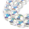 Transparent Electroplate Glass Bead Strands EGLA-P049-01A-AB02-4